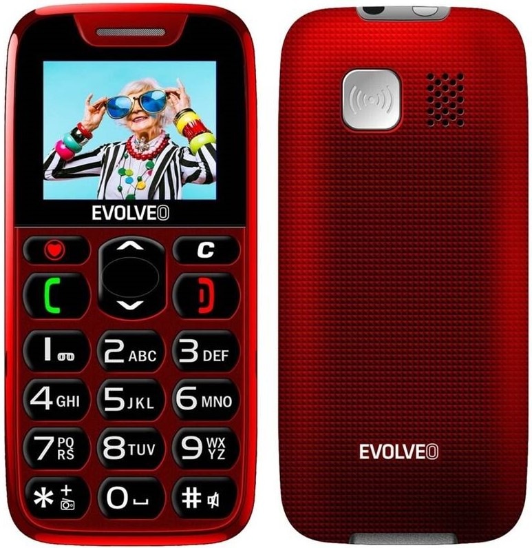 Mobilní telefon Evolveo EasyPhone červený