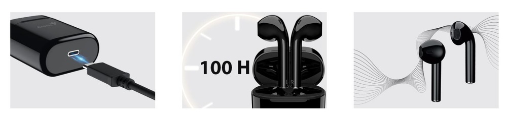 Sluchátka Genius HS-M900BT černá Genius HS-M900BT