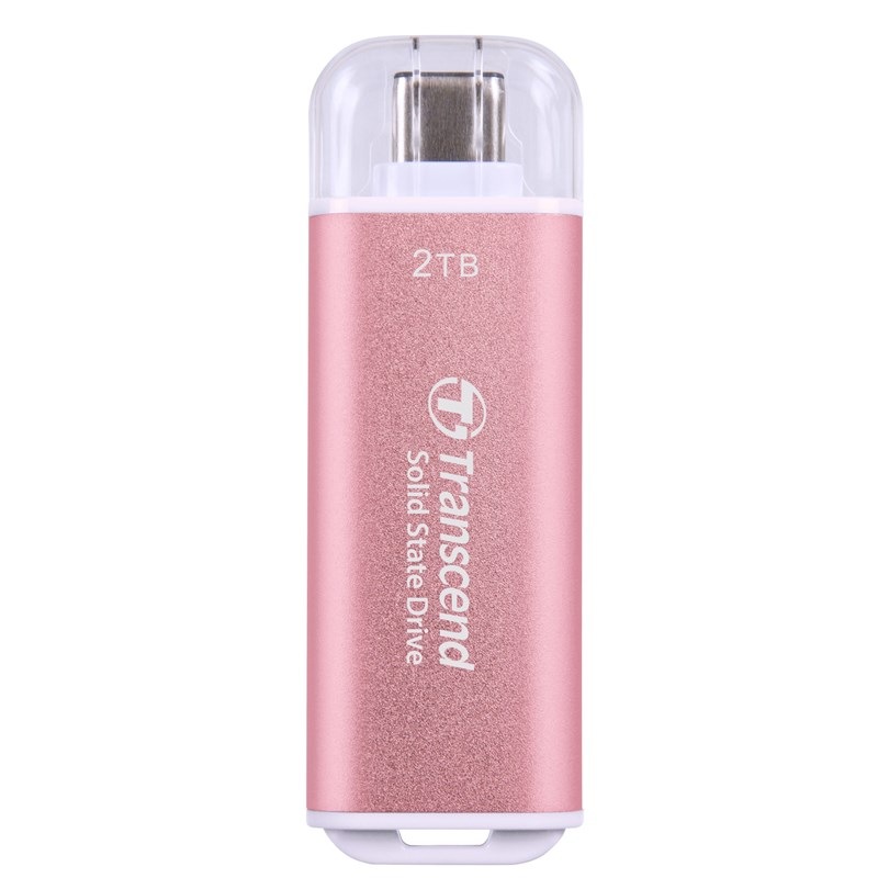 SSD externí Transcend ESD300P 2TB, USB-C růžový