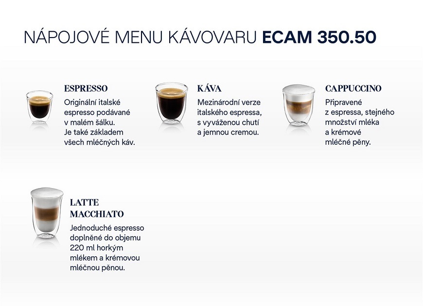 Espresso De'Longhi Dinamica ECAM 350.50.SB Espresso De'Longhi Dinamica ECAM 350.50.SB