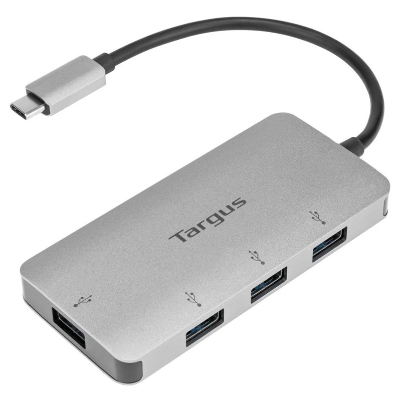 USB Hub Targus USB-C na 4 porty USB-A stříbrný