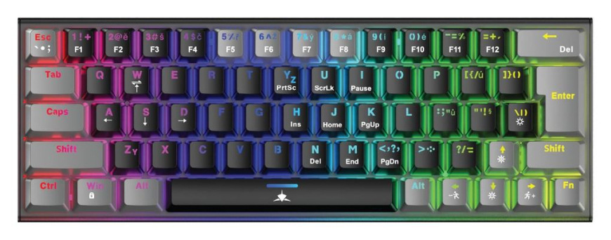 Klávesnice White Shark Wakizashi 2, Red Switch, CZ/SK layout černá White Shark WAKIZASHI 2 Blue US