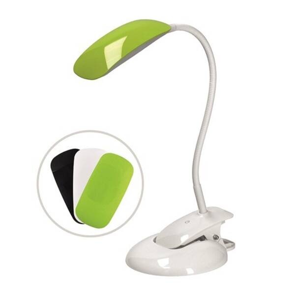 Stolní LED lampička Solight WO42 2v1, podstavec i klip, 5W 4000K, 3 barevné kryty (WO42)