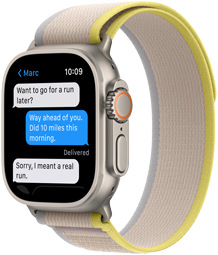 Chytré hodinky Apple Watch Ultra GPS + Cellular, 49mm pouzdro z titanu - oranžový alpský tah - M