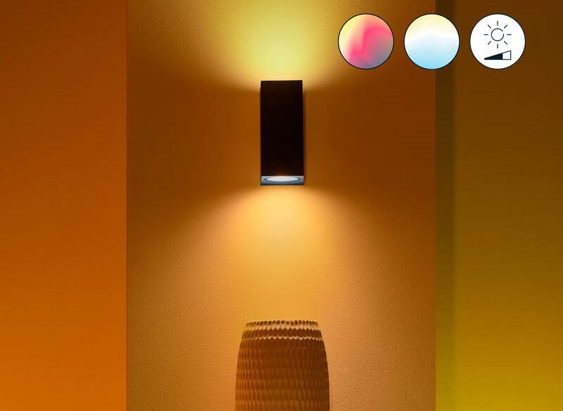 Nástěnné svítidlo WiZ Up and Down Wall Spotlight 2x5W, RGB černé