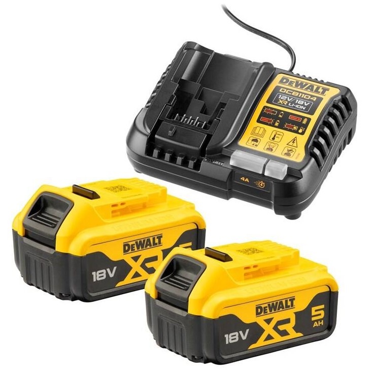 Set baterie a nabíječky Dewalt XR DCB1104P2