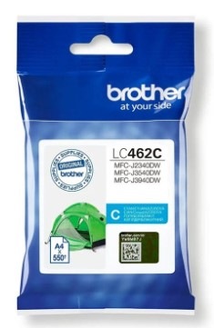 Inkoustová náplň Brother LC-462BC, 550 stran azurová Inkoustová náplň Brother LC-462BC, 550 stran azurová