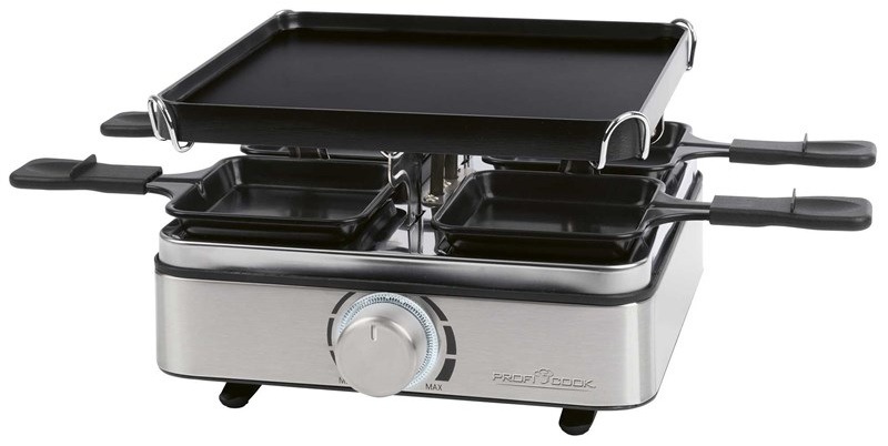 Gril ProfiCook RG 1301 zobrazený z čelní strany mírně shora