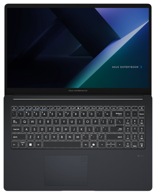 Klávesnice notebooku ASUS ExpertBook B1 s numerickou částí a podsvícením
