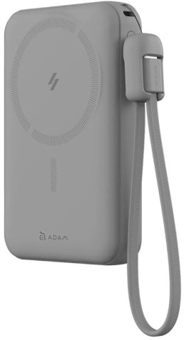Powerbanka Adam Elements s MagSafe bezdrátovým nabíjením, s poutkem na zápěstí.