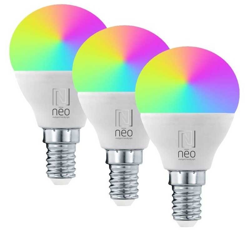 Chytrá žárovka IMMAX NEO LITE SMART LED E14 6W RGB+CCT barevná a bílá, stmívatelná, Wi-Fi, P45, TUYA, 3ks