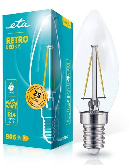 žárovka ETAC35W6WWF01, retro