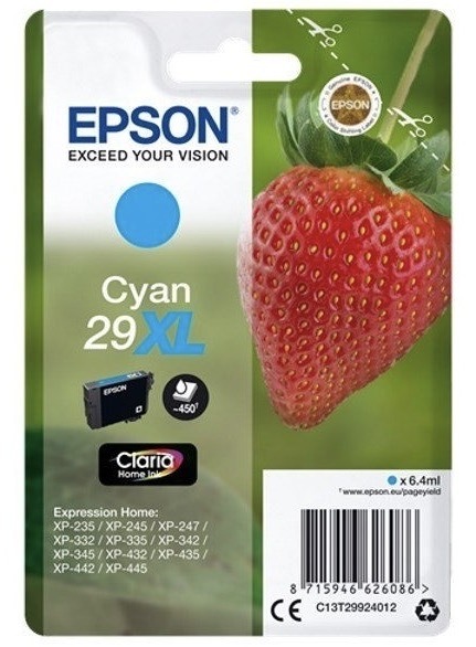 Inkoustová náplň Epson 29XL, 450 stran azurová