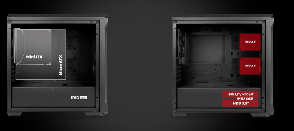 Case Genesis IRID 503 V2 černá Genesis IRID 503 V2 (NPC-1558)