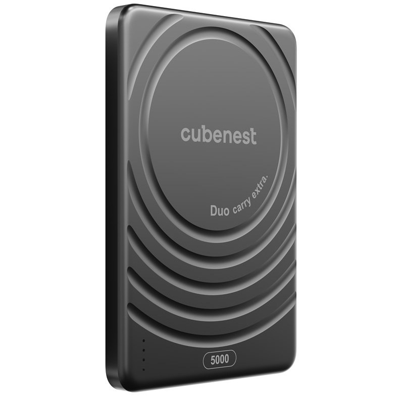 Powerbanka Cubenest SlimDual MagSafe Qi2 5000 mAh černá Powerbank CubeNest SlimDual MagSafe 5000 mAh - černá