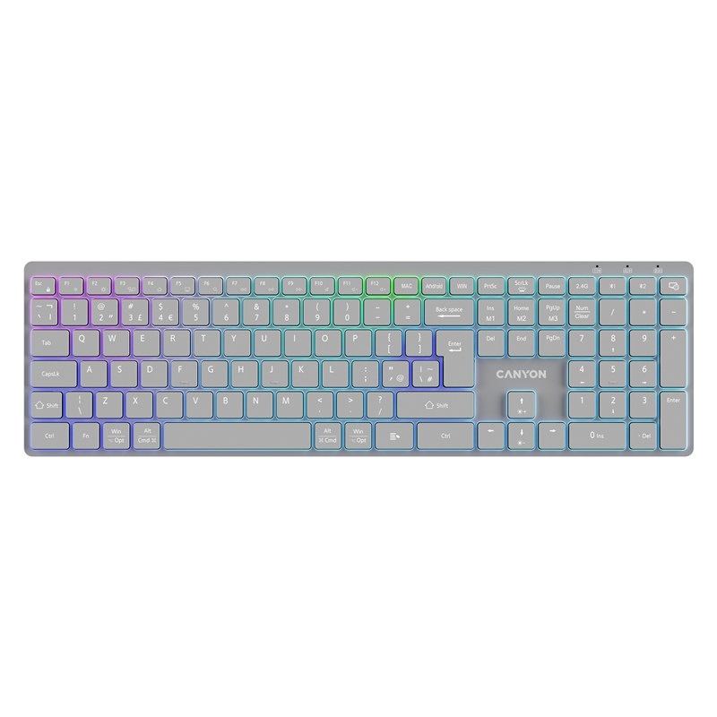 Klávesnice Canyon s RGB podsvícením.