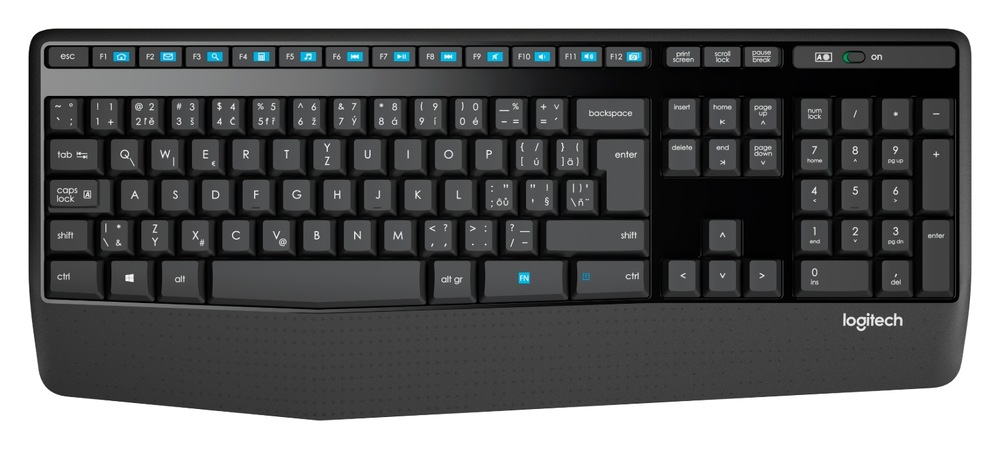 Klávesnice s myší Logitech Wireless Combo MK345, CZ/SK černá