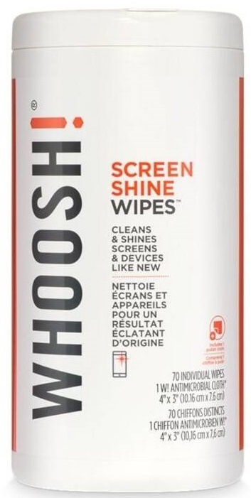 Čistící ubrousky WHOOSH Screen Shine – 70 ks