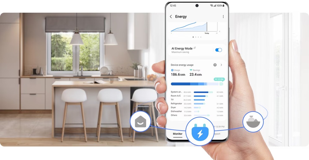 AI Energy v mobilní aplikaci SmartThings