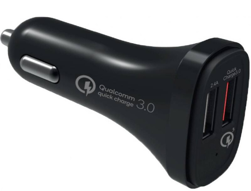 Adaptér do auta WG 2xUSB QC 3.0, 5,4A, 18W černý