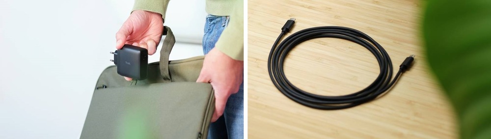 Nabíječka do sítě Trust Maxo 100 W USB-C s kabelem USB-C/USB-C, 2 m černý Trust Maxo
