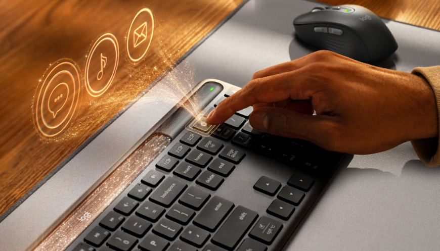 Klávesnice Logitech Signature Slim Solar+, US šedá