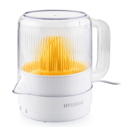 Lis na citrusy Hyundai CP 100 přikryt sběrnou nádobou sloužící i jako ochranný kryt