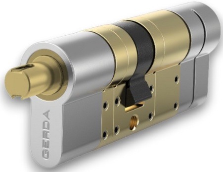 Cylindrická vložka Tedee GERDA EXXO SMART 31-62 mm/31-62 mm stříbrná Adaptér cylindrické vložky EXXO SMART pro kompatibilitu s chytrými zámky tedee GO a GO2