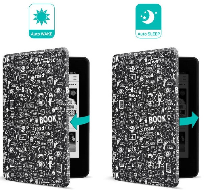 Pouzdro pro čtečku e-knih Connect IT Doodle pro Amazon Kindle Paperwhite 4 (2018) černé