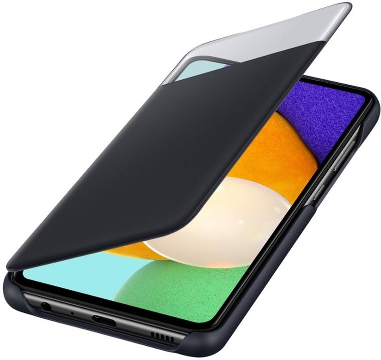 Pouzdro na mobil flipové Samsung S View Wallet Cover na Galaxy A52/A52 5G/A52s 5G černé