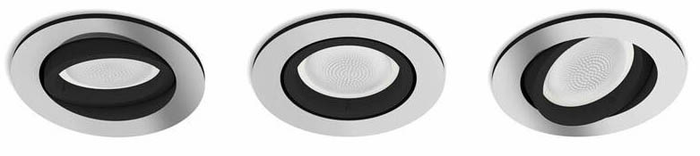 Vestavné svítidlo Philips Hue Centura kulaté 3ks hliník