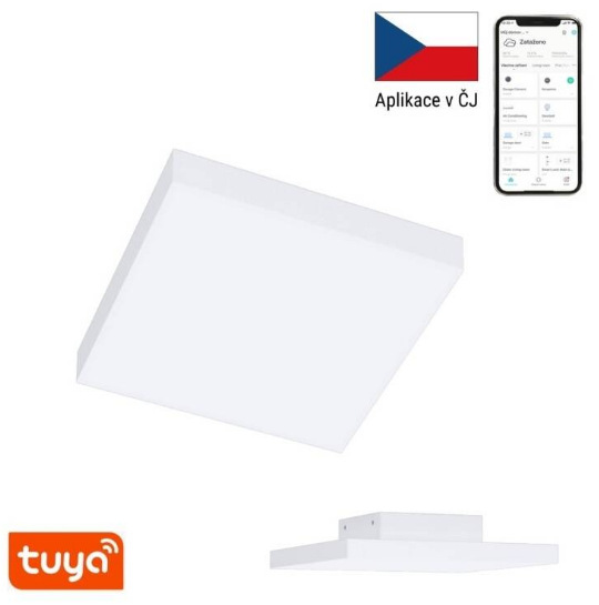 Stropní svítidlo IMMAX NEO PLANO SMART 30x30cm 20W 1400lm Zigbee 3.0 bílé Immax Neo Plano