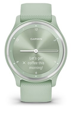 Chytré hodinky Garmin vívomove Sport - Silver / Cool Mint Silicone Band Chytré hodinky Garmin vívomove Sport - Silver / Cool Mint Silicone Band