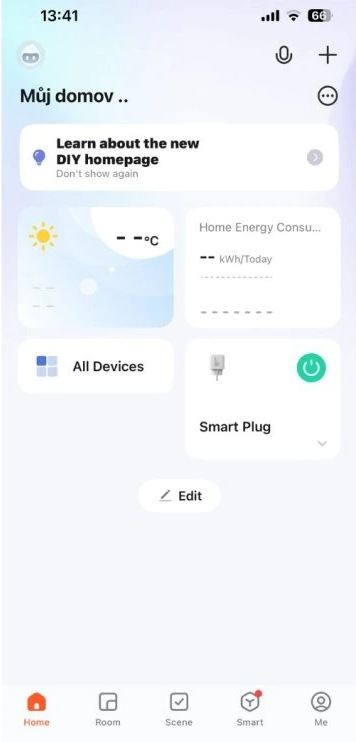 Chytrá zásuvka WG Wi-Fi bílá Ovládání v aplikaci - zásuvka WG Wi-Fi