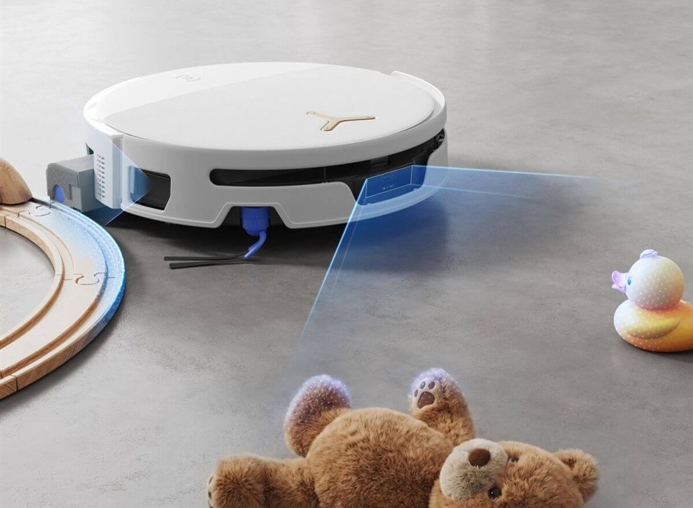 Robotický vysavač Ecovacs DEEBOT T90S PRO OMNI WHITE bílý Robotický vysavač na obrázku používá pokročilou navigaci k tomu, aby zmapoval prostor úklidu a pečlivě naplánoval svůj úklid. Ani rozházené hračky za zemi ho nerozhází.