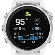 Chytré hodinky Garmin fenix6S Glass stříbrné/bílé