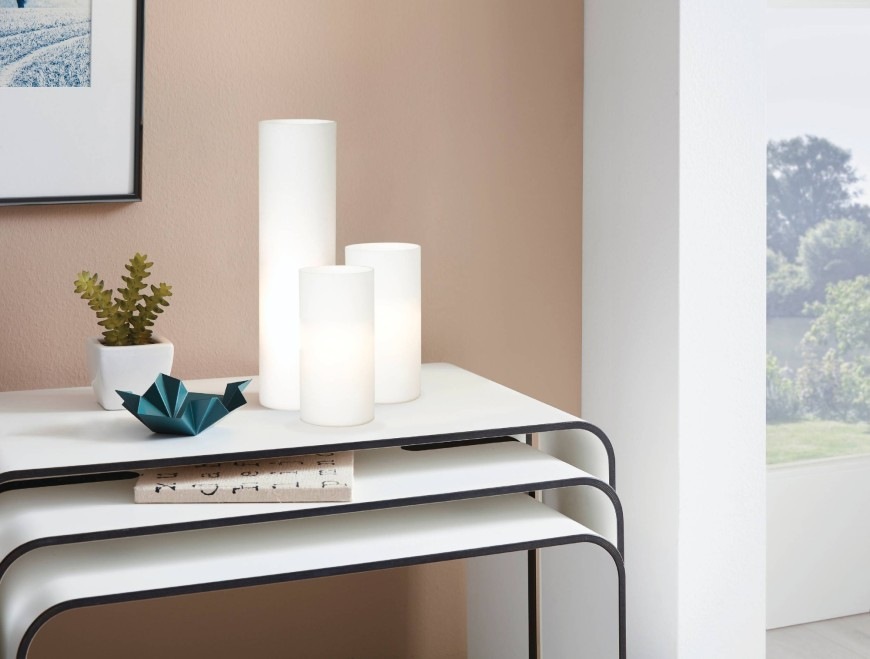 Stolní lampička Eglo Geo, 20 cm - bílá