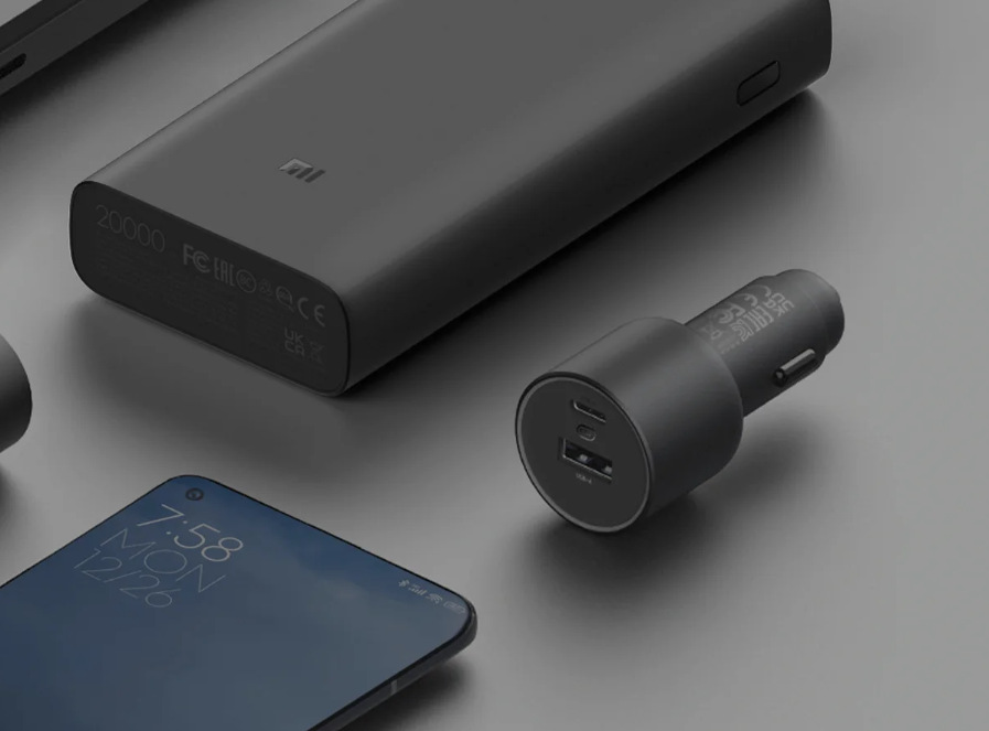 Adaptér do auta Xiaomi 67W, USB + USB-C černý Adaptér do auta Xiaomi 67W, USB + USB-C černý