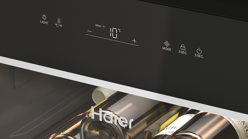 Vinotéka Haier HWS247GEH1 černá/nerez Vinotéka Haier HWS247GEH1 černá/nerez