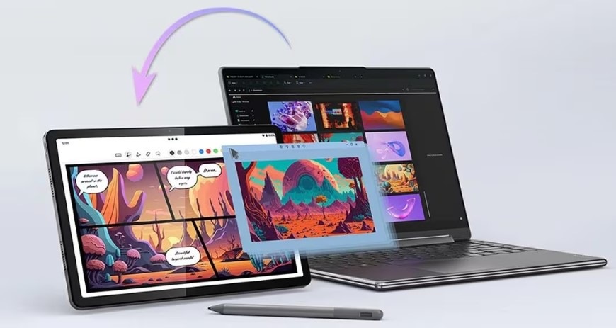 Přenos obrazu z notebooku do tabletu Lenovo Tab K11 Gen 2