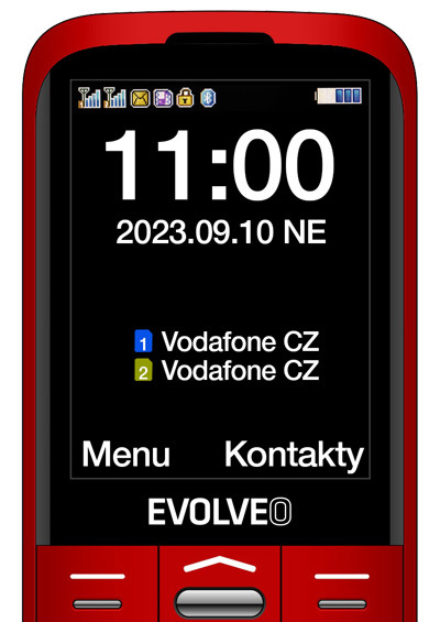 Mobilní telefon Evolveo EasyPhone XO červený