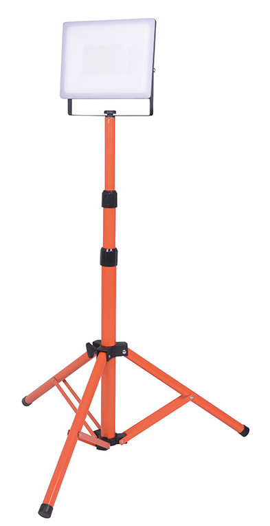 Reflektor Solight 100 W, 9000 lm, 4000 K, IP65, s vysokým stojanem oranžový