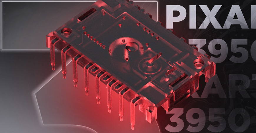 Myš HATOR Pulsar 3 PRO černá Vizualizace senzoru PixArt 3950 s červeným osvětlením
