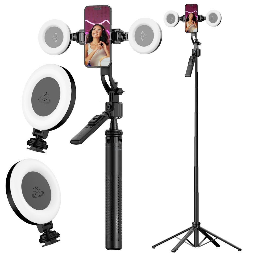 Stativ Rollei Easy Creator Quadpod LED-Kit černý Rollei Easy Creator Quadpod LED-Kit v balení se dvěmi LED světly