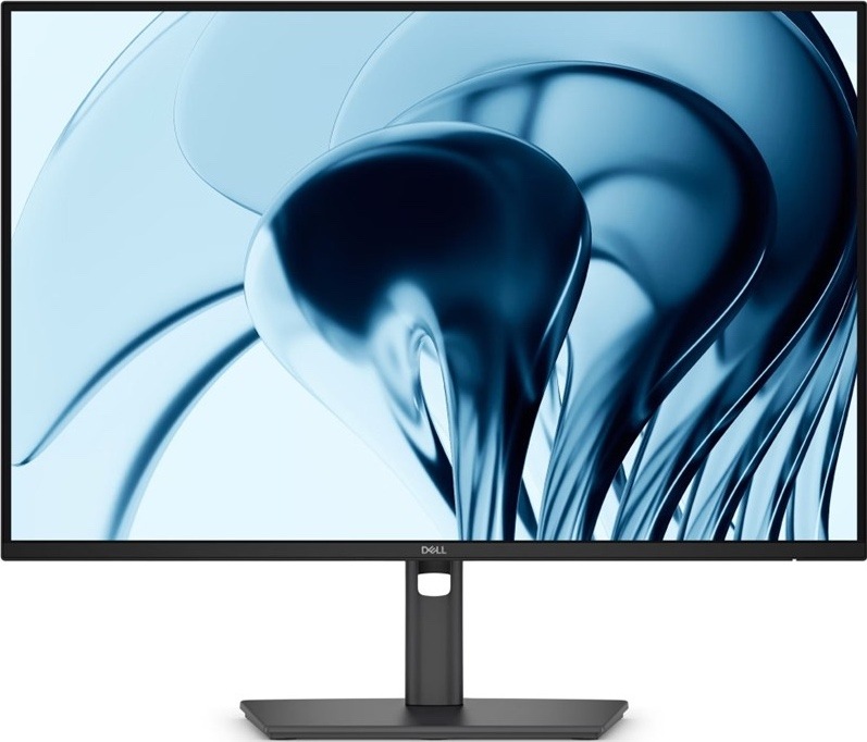 Monitor Dell Pro P 24 P2426 černý Černý monitor Dell Pro P2426 s tenkými rámečky, středovým stojanem a širokou plochou základnou, zobrazený zepředu.
