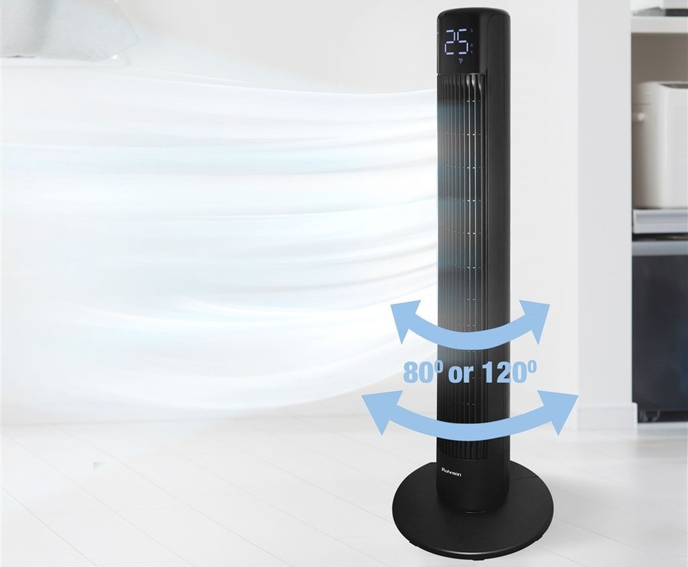 Ventilátor sloupový Rohnson R-8110 EcoFlow černý