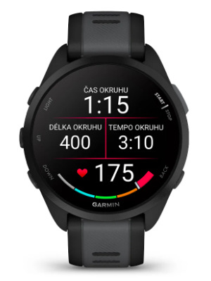 Chytré hodinky Garmin Forerunner 165 Music - Black / Slate Grey