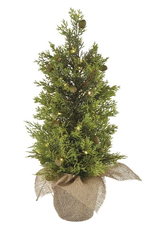 LED dekorace EMOS svítící stromek, 50 cm, 30LED, venkovní i vnitřní, teplá bílá, časovač