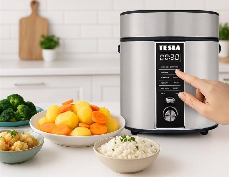 Multifunkční rýžovar Tesla MultiCook RC400 Low Carb stříbrný Multifunkční rýžovar Tesla MultiCook RC400 Low Carb stříbrný