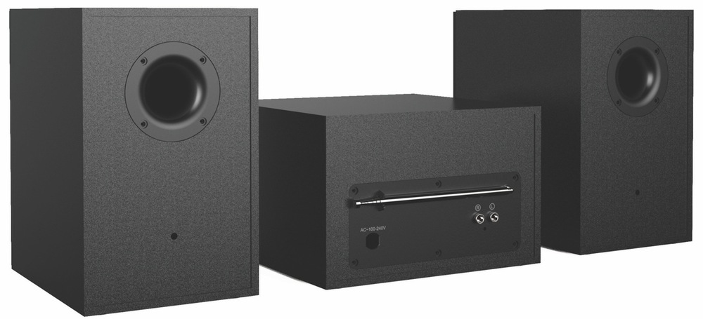 Mikrosystém TechniSat CLASSIC 800 CD IR, DAB+ ze zadní strany